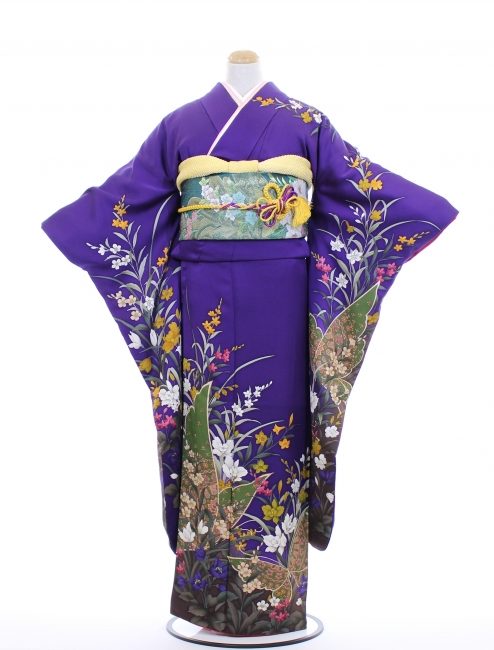 中振袖 TM30141 蝶に洋花 ¥38,000