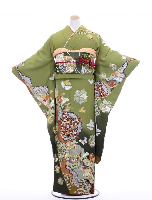 中振袖 TM30148 松川菱に小花 ¥68,000