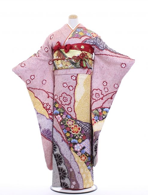 中振袖 TM30195 格天井文に桜 ¥108,000