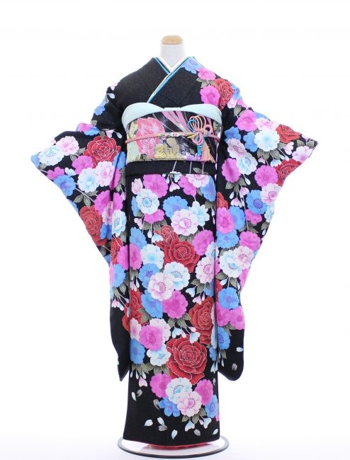 中振袖 TM30200 薔薇と桜 ¥98,000