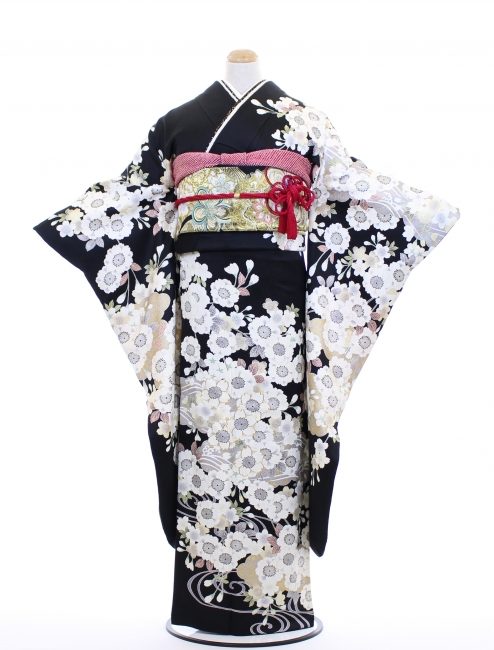 中振袖 TM30205 雲文様に桜 ¥120,000