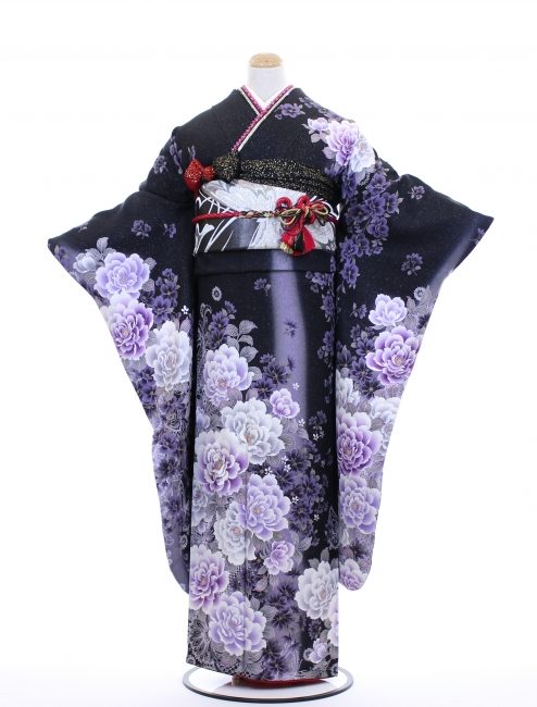中振袖 TM30206 紫牡丹 ¥80,000