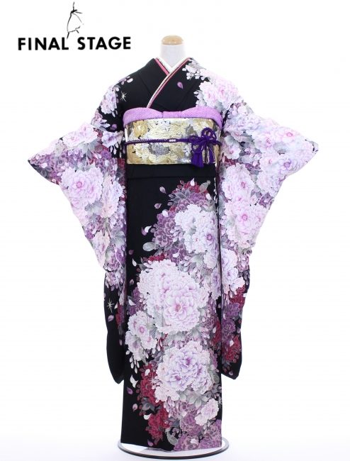 中振袖 TM30207 薄赤紫牡丹 ¥118,000